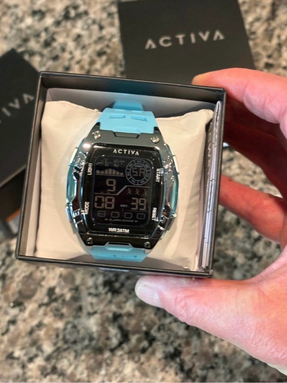 Activa X Invicta Digital Men's Watch - 46mm, Light Blue NWT